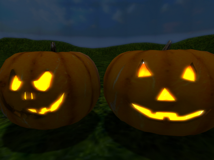 carved pumpkins Mesh 5 prims