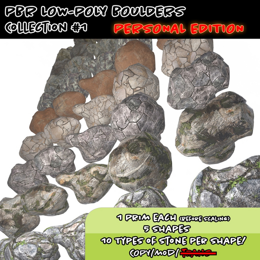 PBR LO-POLY ROCKS PERSONAL EDITION