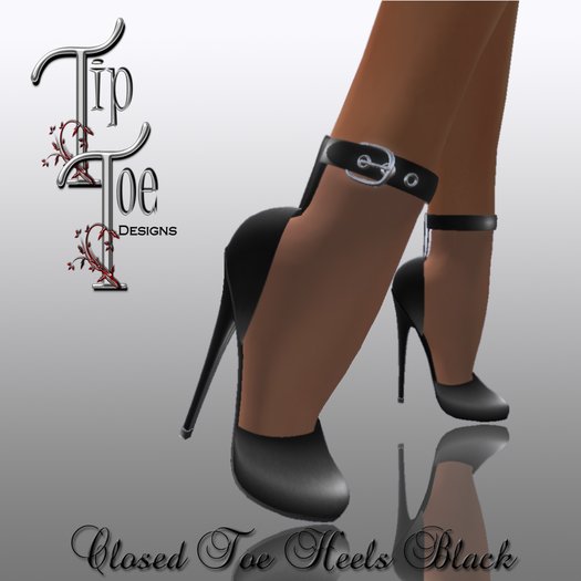 TIPTOE Closed Toe Heels-Black