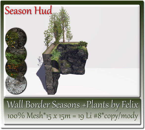 Wall Border Season Set +Plants c+m 15x15m=19 Li #8