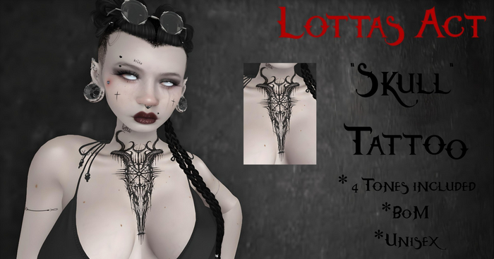 Lottas Act Tattoo :: Skull :: chest *BoM