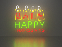 Thanksgiving sale 2 neon sign Full Permission