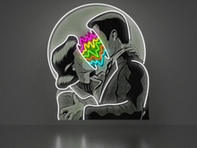 Woman and man Neon picture Full Permission