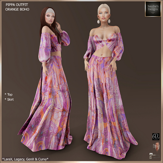 SAS - Pippa Orange Boho Outfit (LaraX & MB) 
