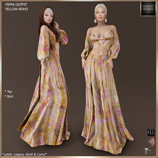 SAS - Pippa Yellow Boho Outfit (LaraX & MB)