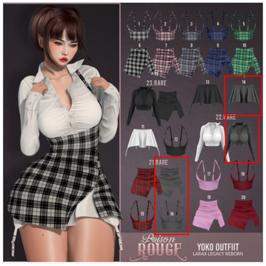 POISON ROUGE Yoko SET Grey RARE// Legacy