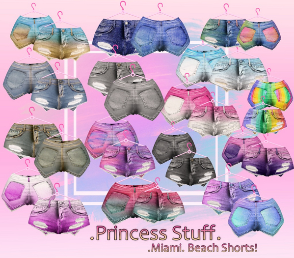 .Princess Stuff. [Miami Jeans Shorts] Pink in Silver