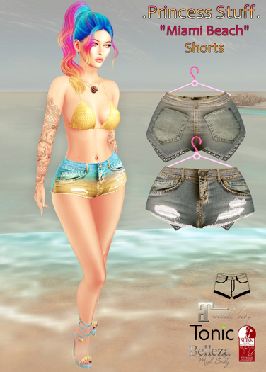 .Princess Stuff. [Miami Jeans Shorts] Dirty Denim
