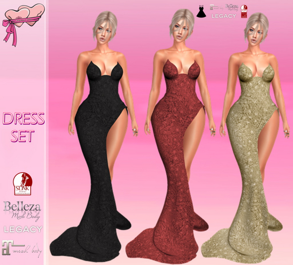 .Princess Stuff. [Highslit Gown] Winter Star SET