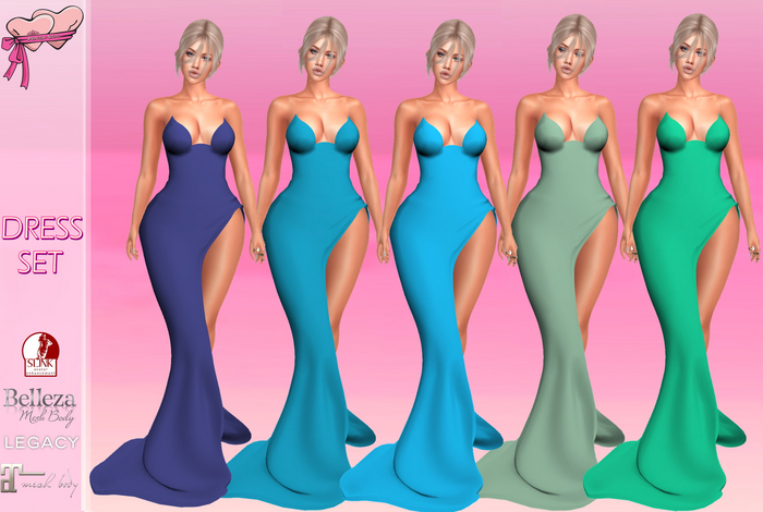 .Princess Stuff. [Highslit Gown] Water Colors SET
