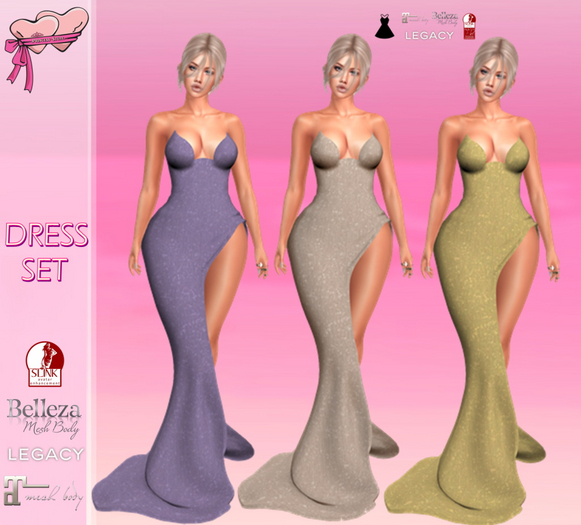 .Princess Stuff. [Highslit Gown] Sparkle SET