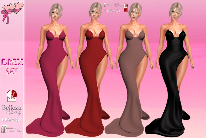 .Princess Stuff. [Highslit Gown] Earth Colors SET