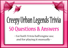*Butterflies & Unicorns* ~ Creepy Urban Legends Trivia