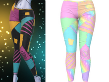 Kore Leggings [Patchwork Rainbow Pastel] - Maitreya Lara • LaraX • Petite • PetiteX • Legacy • Reborn // PBR ONLY