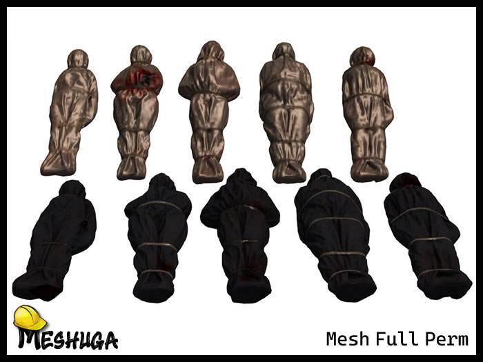 Meshuga Halloween Tied Body Bags Pack 1 FULL PERM MESH (add)
