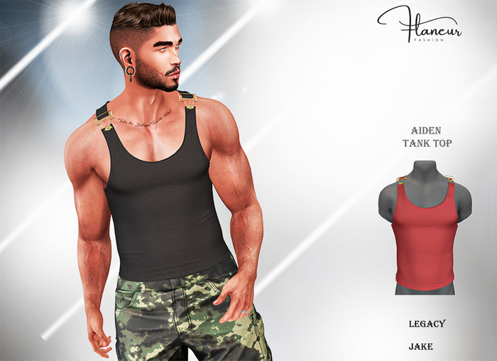 [Flaneur] Aiden Tank Red  