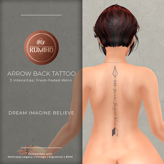 KUMIHO Dream Imagine Believe Tattoo