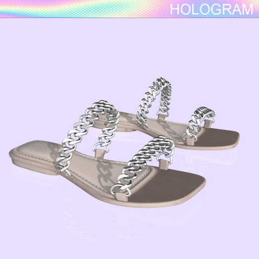 Beige Chain Sandals
