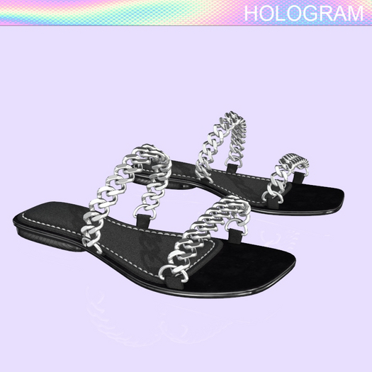 Black Chain Sandals