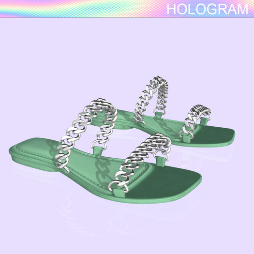 Green Chain Sandals
