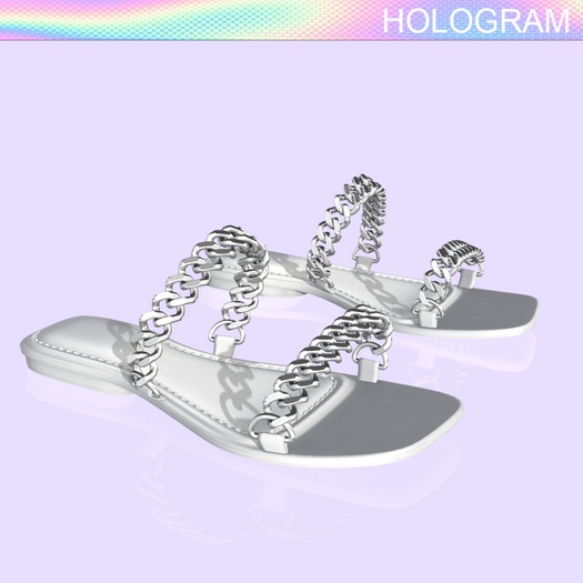 White Chain Sandals