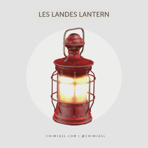 Les Landes Lantern in red