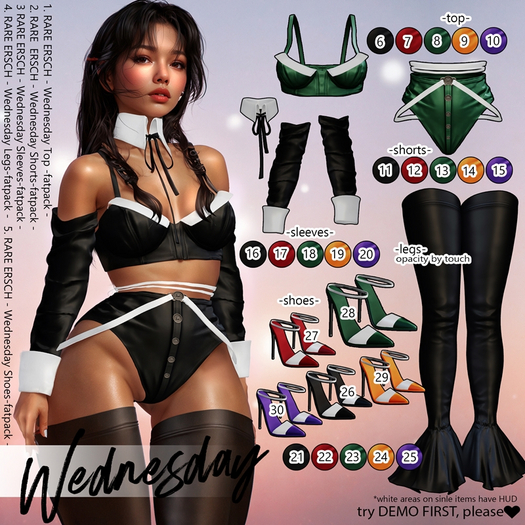 01. ERSCH - Wednesday {Bombshell} Top -fatpack- RARE