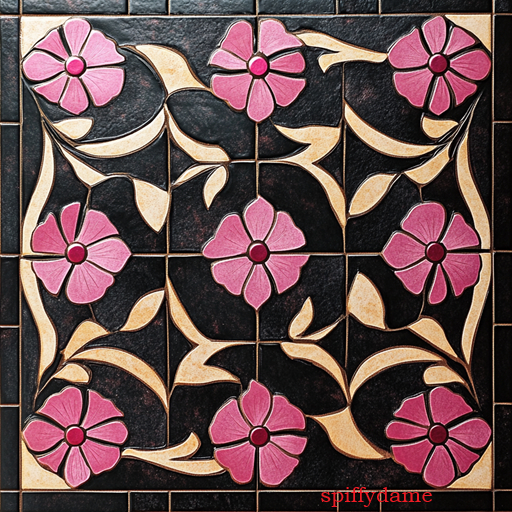 Realistic Glare Flower Deco Tiling Texture