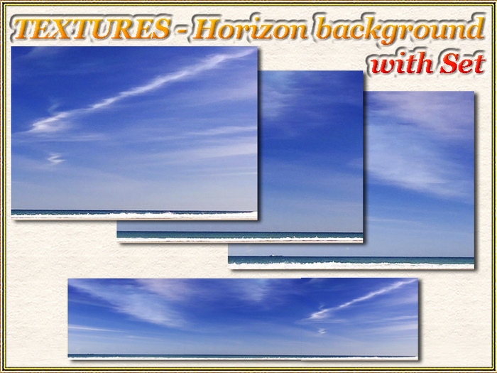 TEXTURES - Horizon background with Sky Set (3 Textures) (Full pern)