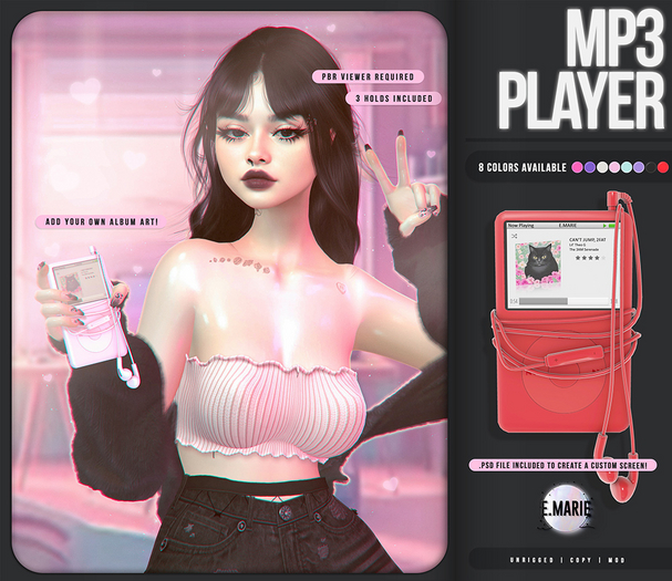 e.marie // mp3 player :: red 