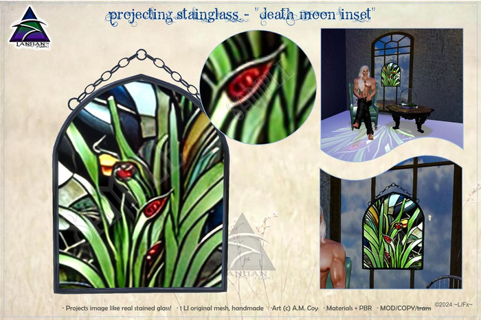 ~L/Fx~ Projecting StainGlass - "Death Moon Inset"