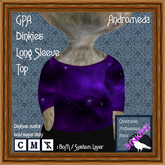 GPA Dinkies Long Sleeve Top BOM - Andromeda Print