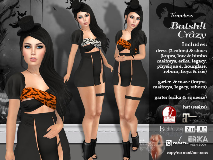 Tameless Batsh!t Crazy - Costume Halloween Goth