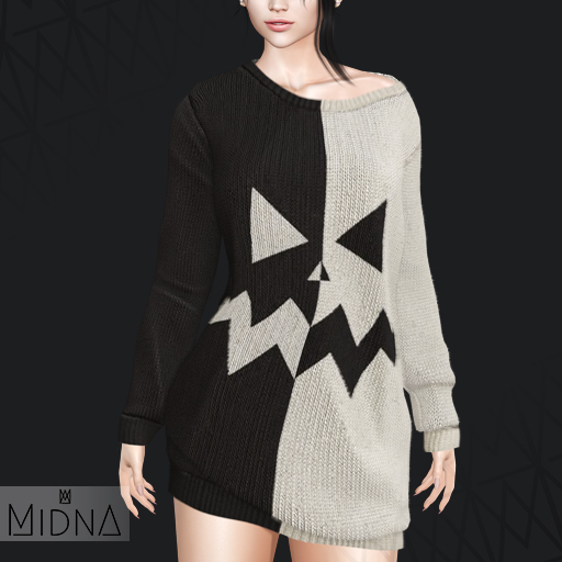 MIDNA - Holly Sweater Spooky Ed. - HALF WHITE [ADD]