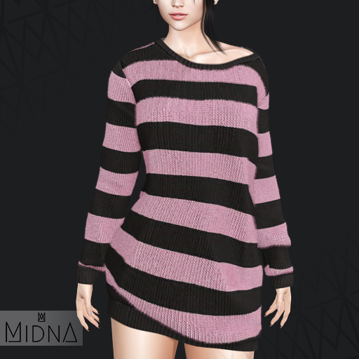 MIDNA - Holly Sweater Spooky Ed. - STRIPED ROSE [ADD]