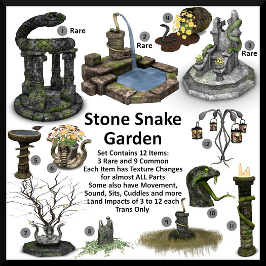 Stone Snake Garden - Full Set