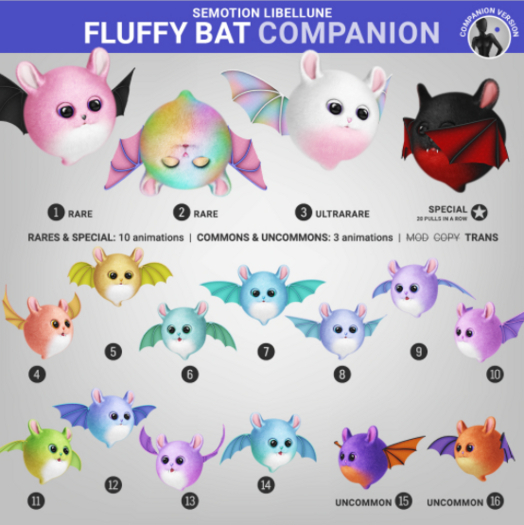 SEmotion Libellune Fluffy Bat Companion SPECIAL
