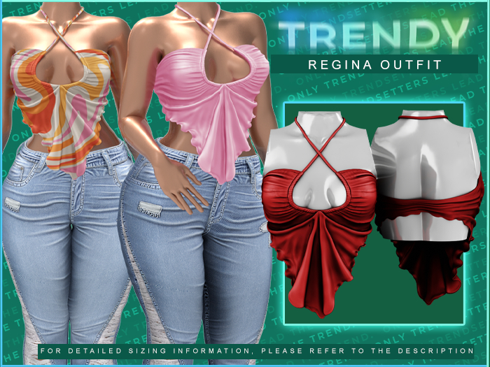 [TRENDY] Regina Top [Dark Red]