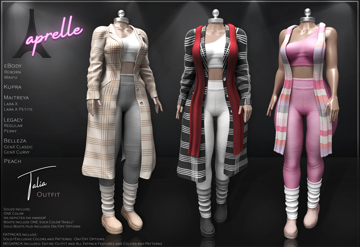 aprelle talia coat FATPACK