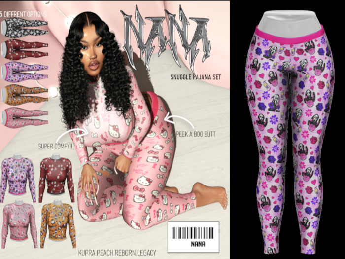 NANA:SNUGGLE PJS BTTMS (SCREAM)UNPACKER