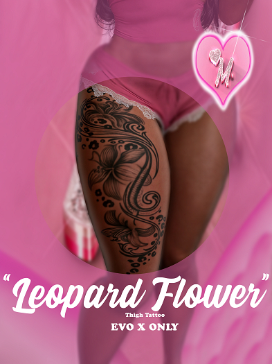 Leopard Flowers Tattoo