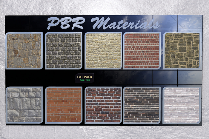 PBR SHOP - Brick Material 2K 2048x2048 Collection Full Perm
