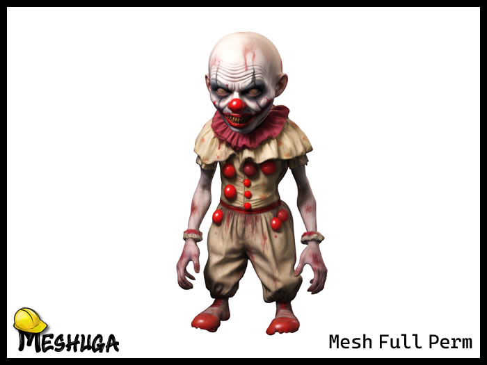 Meshuga Halloween Creepy Clown Midget FULL PERM MESH (add)