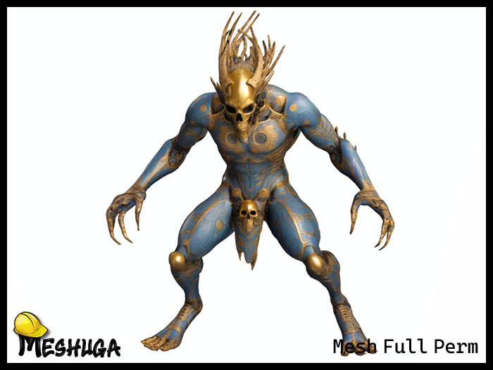 Meshuga Guardian of Shadows Halloween Statue FULL PERM MESH  