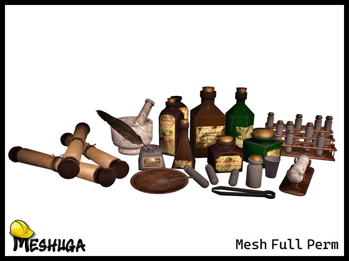 Meshuga Halloween Plague Doctor Supplies FULL PERM MESH  