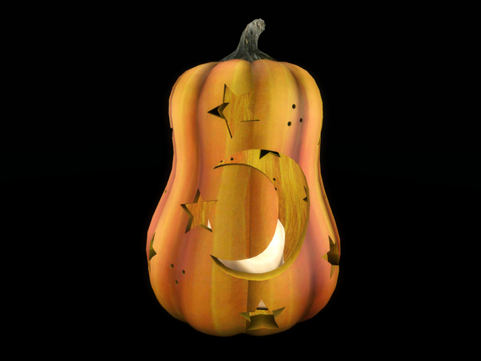 Trompe Loeil - Octobertime Pumpkin Moon & Stars