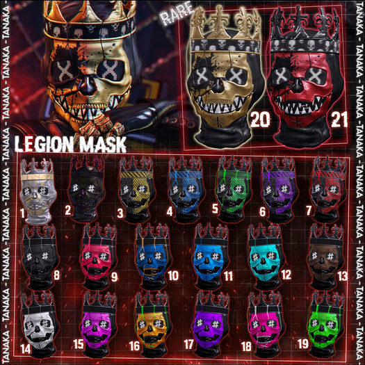 [TNK] LEGION MASK - CRIMSON CLOUD #21 RARE 1