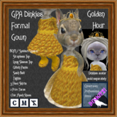 GPA Dinkies Formal Gown BOM - Golden Hour Print