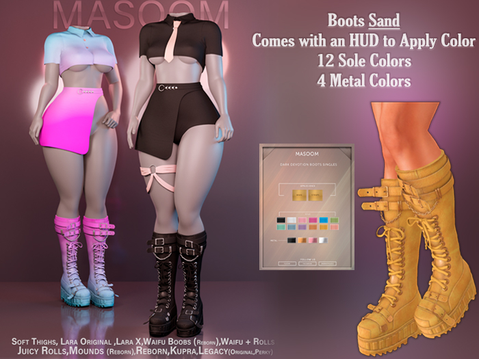 [[ Masoom ]] Dark Devotion Boots - Sand