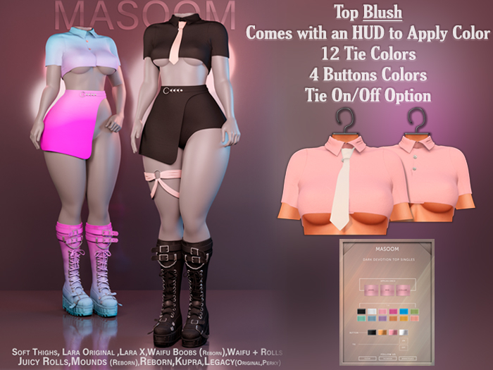 [[ Masoom ]] Dark Devotion Top - Blush